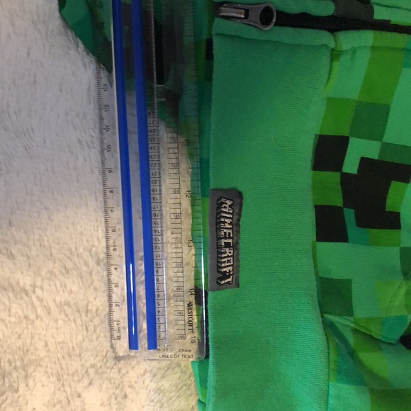 MINECRAFT full zip hoodie Youth Large - excellent condition mesh face hoodie - Picture 10 of 10
